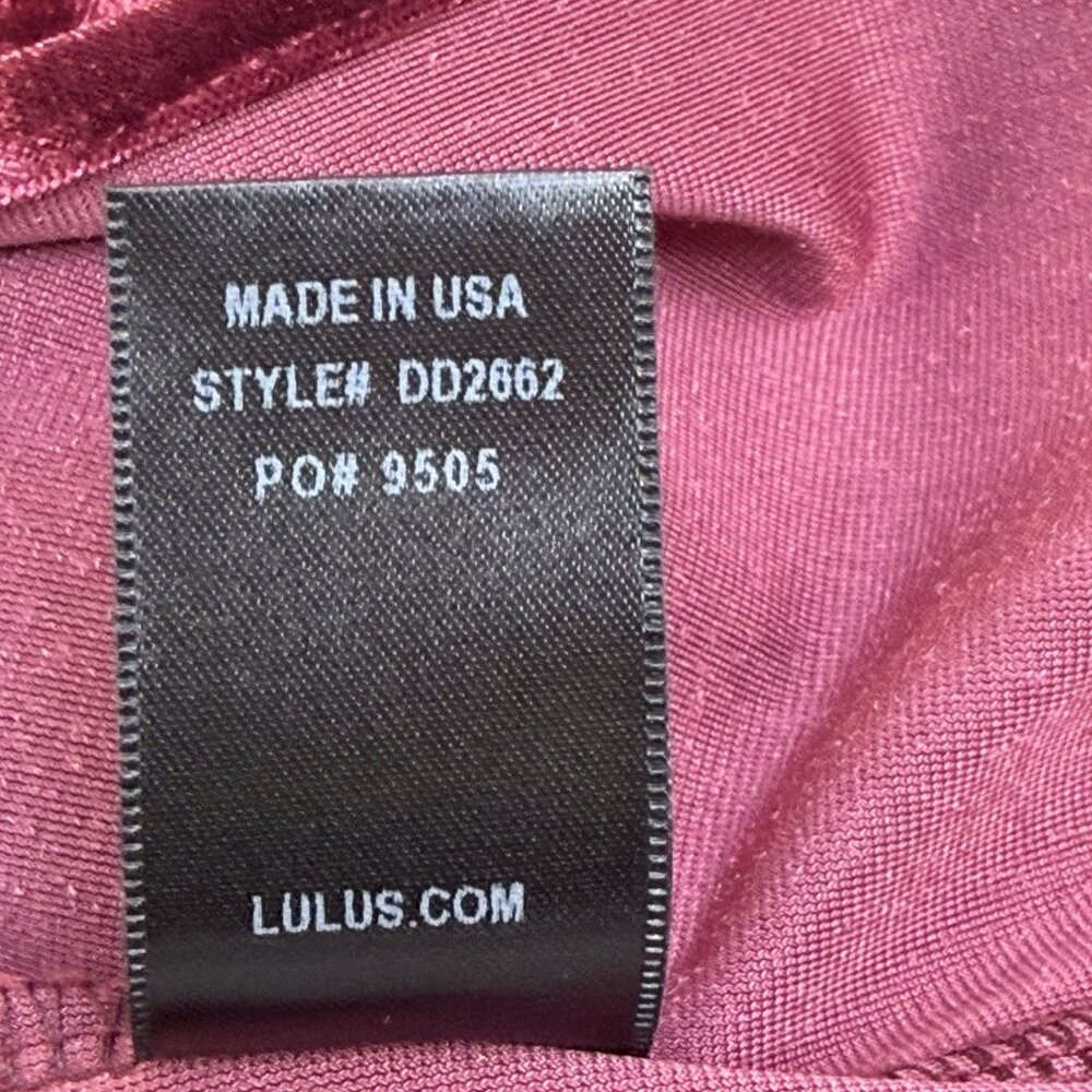 Lulus Red Velvet Spaghetti Strap Midi Dress Womens Large Body on Party Cocktaill - Picture 8 of 11